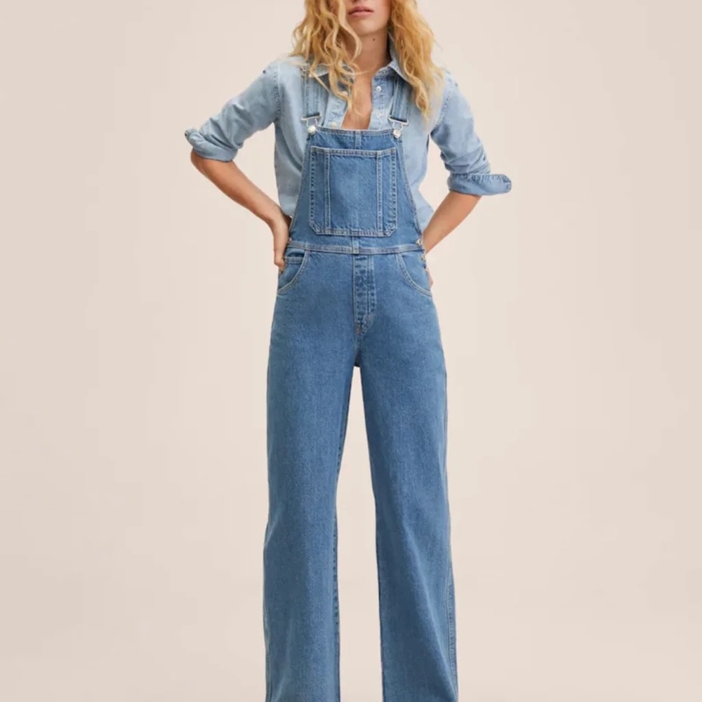 Mango Long Denim Overalls